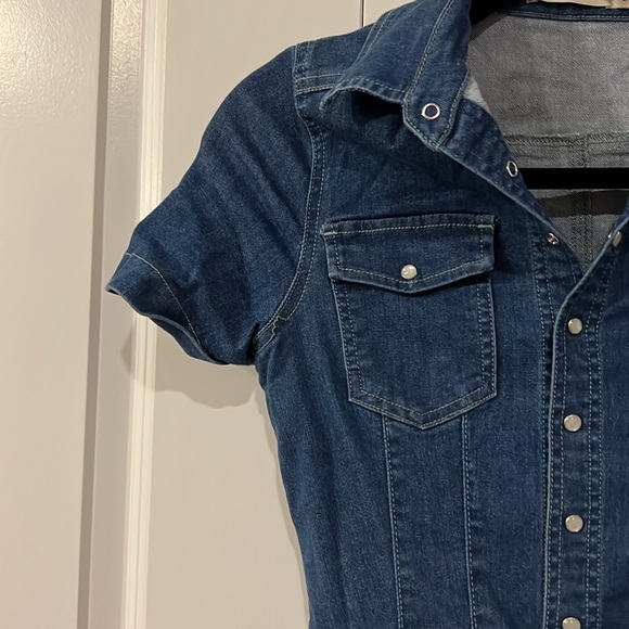 Lightly worn Mebon size S Jean jumpsuit short sleeve - Picture 6 of 16